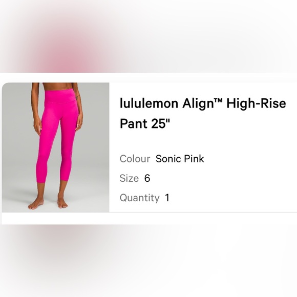 Lululemon Align Sonic Pink - Picture 2 of 2